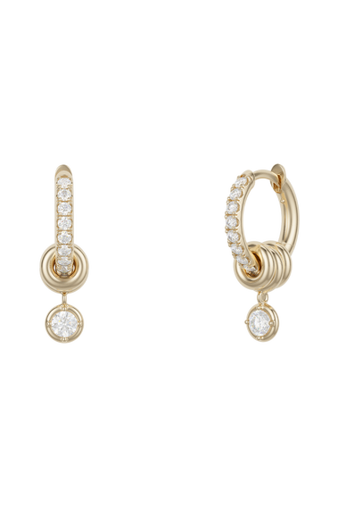 Zahra Pav&eacute; Hoop Earrings
