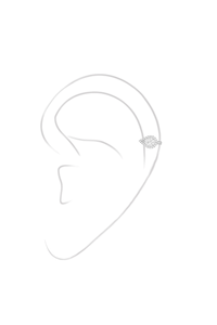 My Twin Mono Earring in White Gold