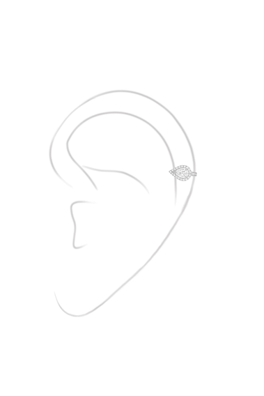 My Twin Mono Earring in White Gold
