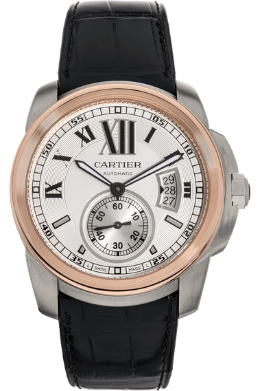 Calibre de Cartier Rose Gold and Stainless Steel Automatic