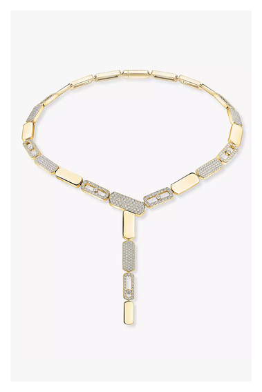 Imperial Move SM Tie Necklace in Yellow Gold