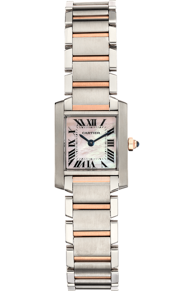 Tank Francaise Rose Gold and Stainless Steel Quartz