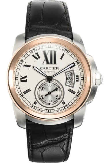 Calibre de Cartier Rose Gold and Stainless Steel Automatic