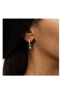 Zahra Pav&eacute; Hoop Earrings