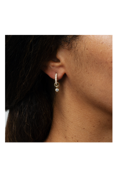 Zahra Pav&eacute; Hoop Earrings