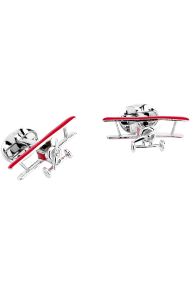 BiPlane Cufflinks with Rotating Propeller