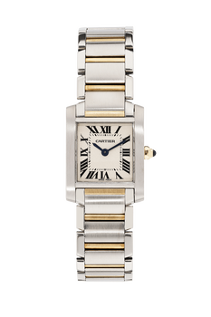 Tank Francaise Yellow Gold and Stainless Steel Quartz