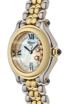 Happy Sport Yellow Gold and Stainless Steel Quartz