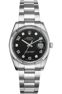 Date White Gold and Stainless Steel Automatic