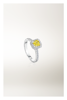 Solitaire Joy Yellow Diamond Ring 0.72 ct.