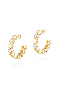 D-Vibes Hoops in Yellow Gold