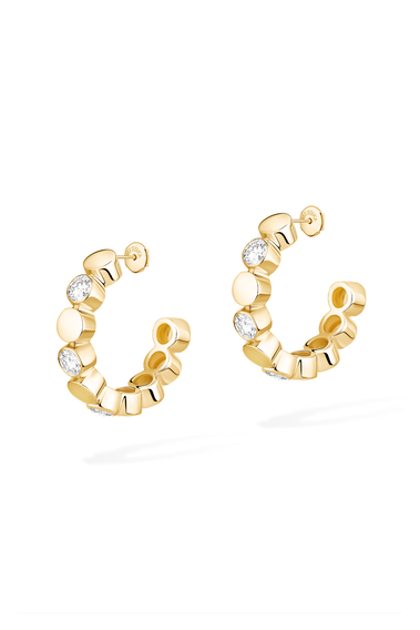 D-Vibes Hoops in Yellow Gold