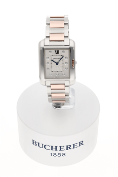 Tank Anglaise Rose Gold and Stainless Steel Quartz