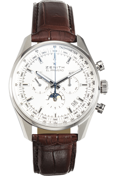 El Primero 410 Complete Calendar Moonphase Stainless Steel Automatic