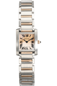 Tank Francaise Rose Gold and Stainless Steel Quartz