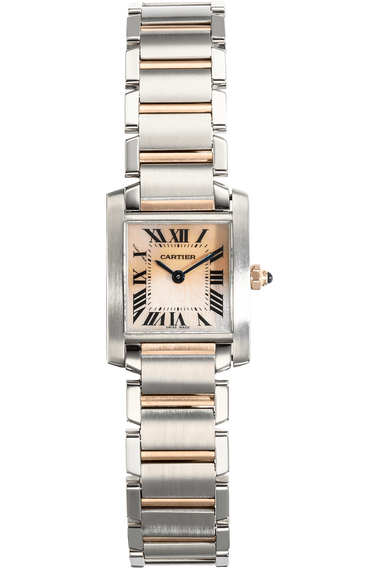 Tank Francaise Rose Gold and Stainless Steel Quartz
