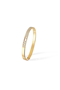 Move Noa PM Pavé Bangle in Yellow Gold Size M