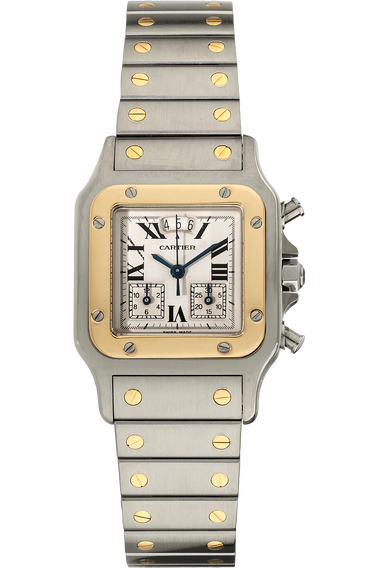 Santos Galbee Chronograph Yellow Gold and Stainless Steel Quartz