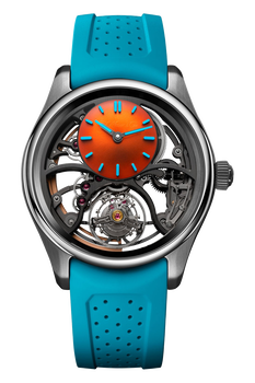 Pioneer Cylindrical Tourbillon Skeleton Spiced Aqua