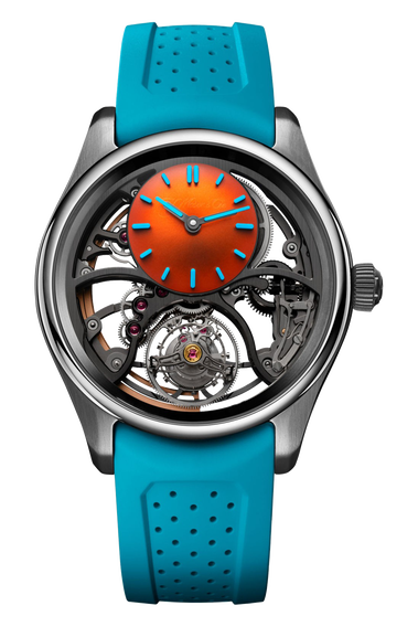 Pioneer Cylindrical Tourbillon Skeleton Spiced Aqua