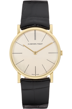Round Circa 1960s Yellow Gold Manual