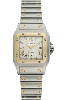 Santos Galbee Yellow Gold and Stainless Steel Automatic