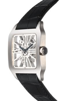 Santos Dumont Skeleton White Gold Manual