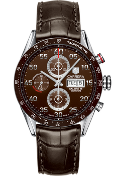 Carrera Automatic Chronograph 43 mm with Brown Aluminum