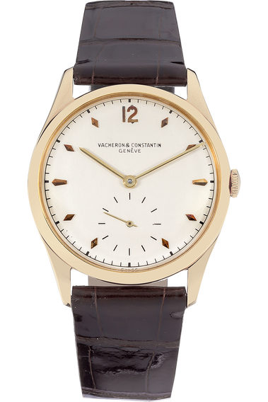 Round Circa 1960s Yellow Gold Manual