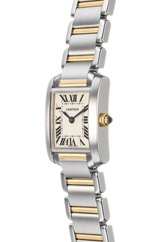 Tank Francaise Yellow Gold and Stainless Steel Quartz