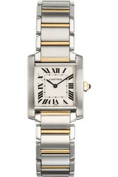 Tank Francaise Yellow Gold and Stainless Steel Quartz