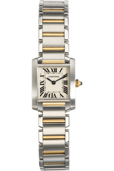 Tank Francaise Yellow Gold and Stainless Steel Quartz