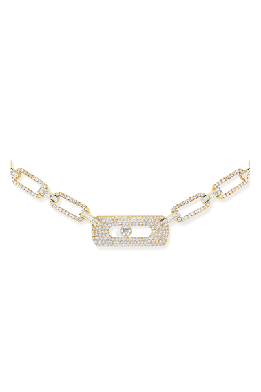 Move Link Full Pave Chain Necklace