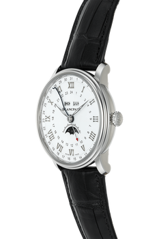 Villeret Complete Calendar Moonphase GMT Stainless Steel Automatic