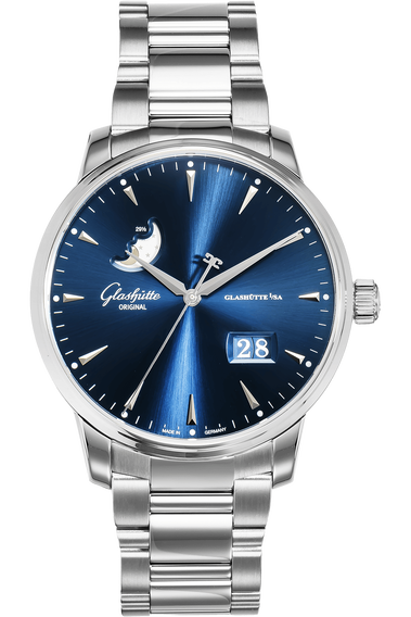 Senator Excellence Panorama Date Moon Phase Stainless Steel Automatic