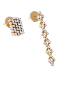 Serafino 5-row Multi Size Earrings in Pink Gold