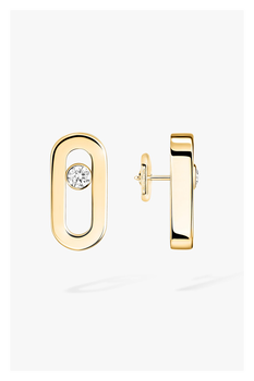 Move Uno Stud Earrings in Yellow Gold