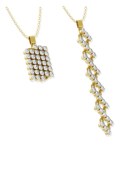 Serafino 5-row Multi Size Pendant in Yellow Gold