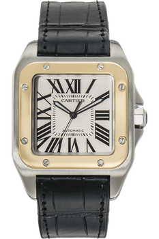 Santos 100 Yellow Gold and Stainless Steel Automatic
