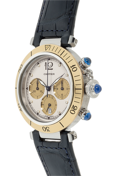 Pasha Chronograph Yellow Gold and Stainless Steel Quartz