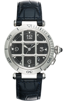 Pasha De Cartier Platinum and Stainless Steel Automatic