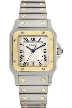 Santos Galbee Yellow Gold and Stainless Steel Quartz