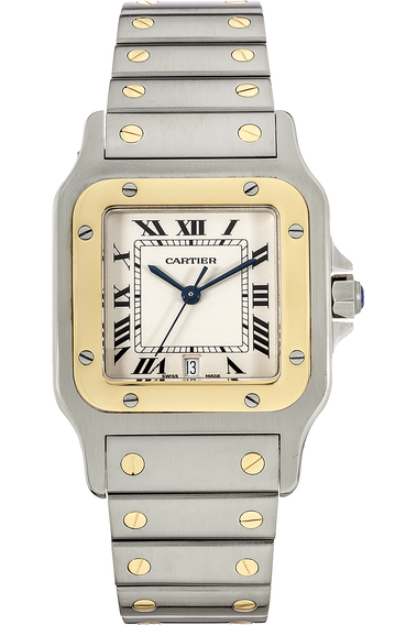 Santos Galbee Yellow Gold and Stainless Steel Quartz