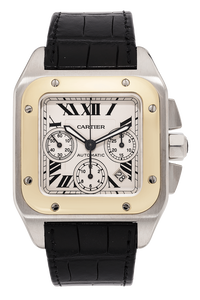 Santos 100 Chronograph Yellow Gold and Stainless Steel Automatic