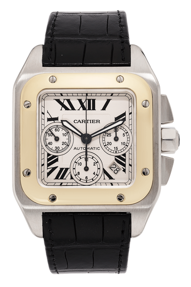 Santos 100 Chronograph Yellow Gold and Stainless Steel Automatic