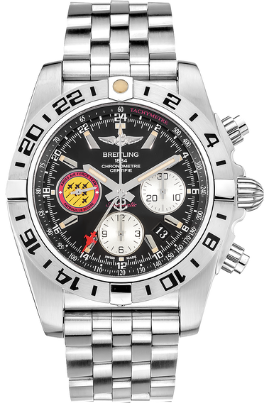 Pre Owned Breitling Chronomat 44 GMT 50th Anniversary Patrouille Suisse Automatic Limited Edition AB04203J BD29
