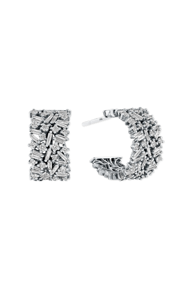 Classic Diamond Icon Midi Hoops