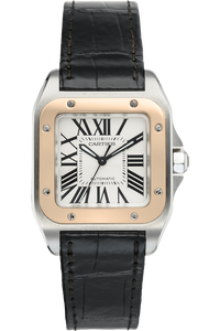Santos 100 Rose Gold and Stainless Steel Automatic