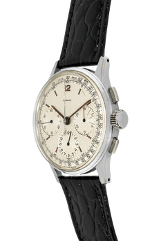 Tourneau Chronograph Circa 1950s Stainless Steel Manual