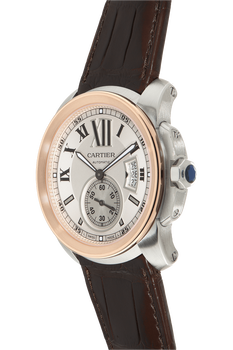 Calibre de Cartier Rose Gold and Stainless Steel Automatic